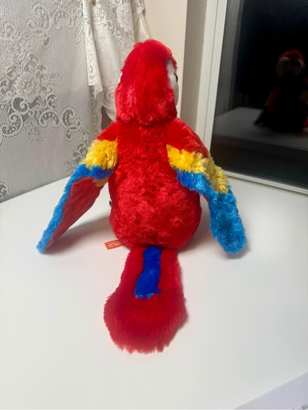 Wild Republic Colorful Europe Plush Parrot Toy - 11 inches tall - Picture 4 of 5